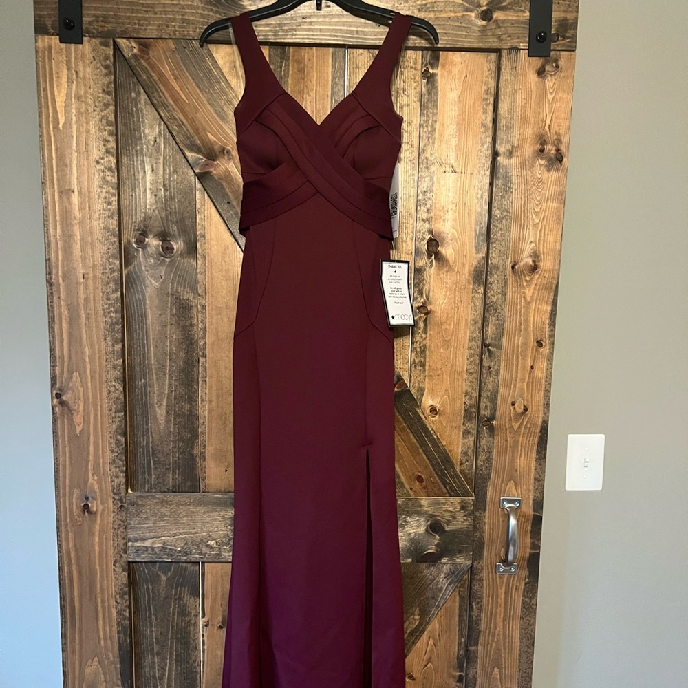 Floor length maroon dress size XS
